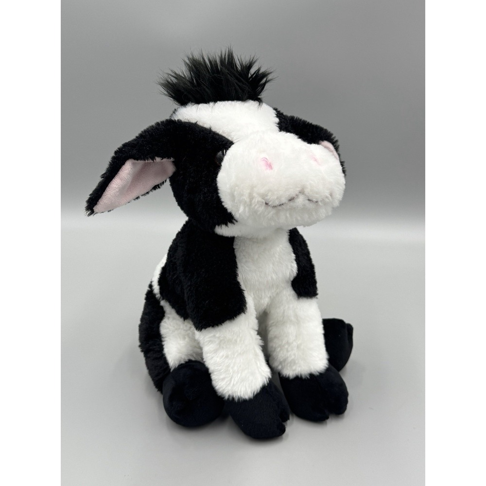 The Petting Zoo Cow Plush Black White 11 Inch Stuffed Animal